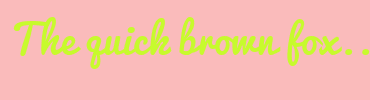 Image with Font Color C7FA2D and Background Color FABBBB